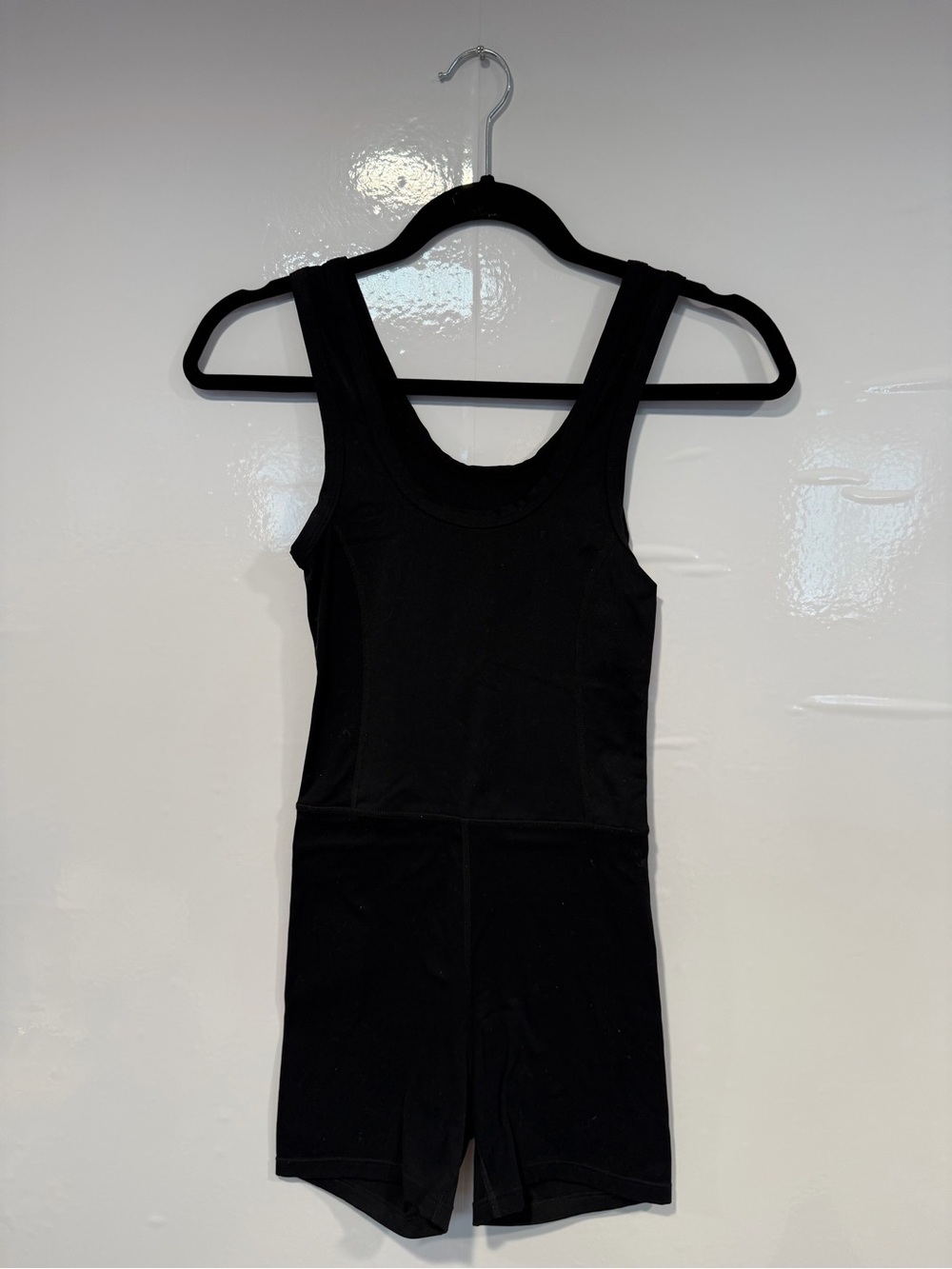 Black Set Active Asymmetrical Sleeveless Scoop Neck Romper